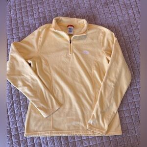 The North Face TKA-100 quarter zip  yellow Fleece Pullover Women’s Medium